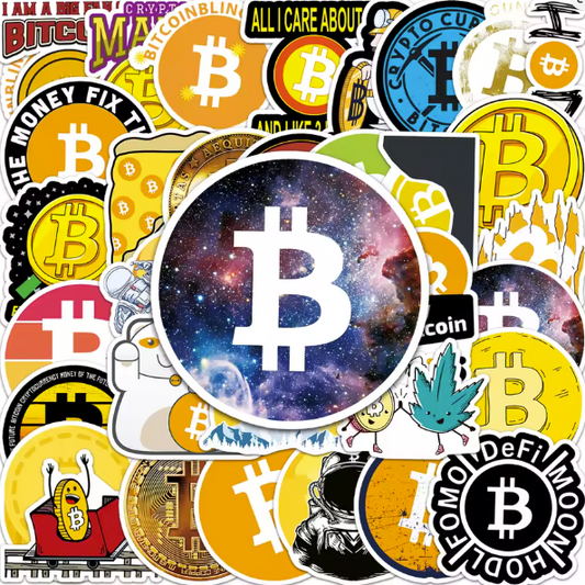 Bitcoin & Mining Sticker Pack (20 Stück) – Crypto Aufkleber Set für Laptop, Handy, Rucksack & mehr