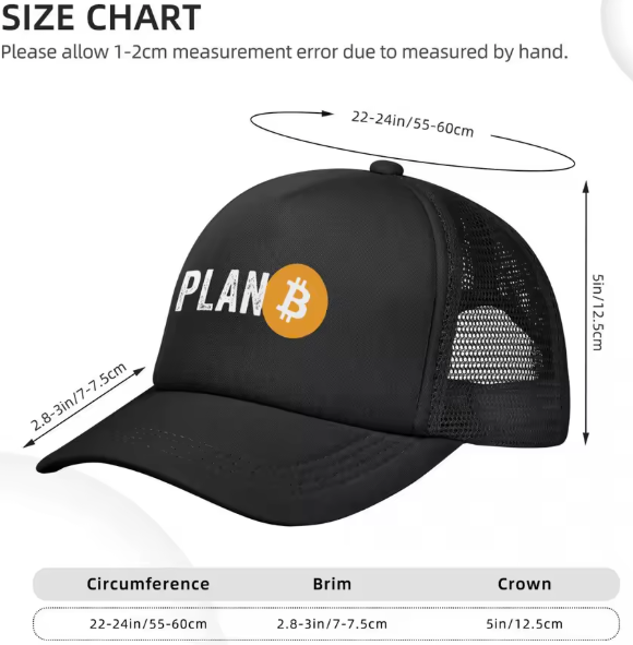 Plan ₿ – Bitcoin Trucker Cap Unisex (55–60 cm, Schwarz)