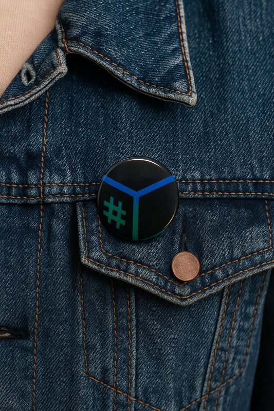 Button 25mm McHashLab Logo - 5 Stück