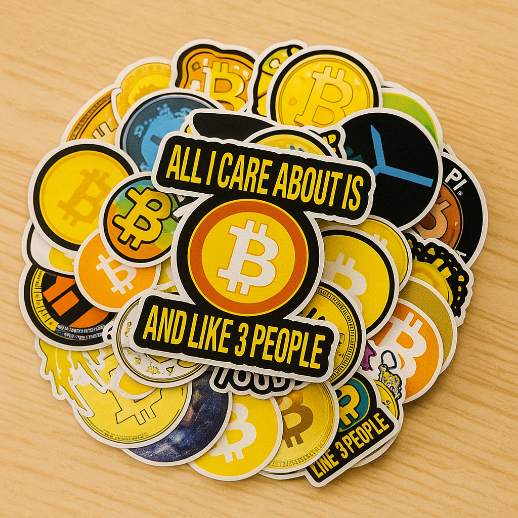 Bitcoin & Mining Sticker Pack (20 Stück) – Crypto Aufkleber Set für Laptop, Handy, Rucksack & mehr