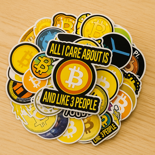 Bitcoin & Mining Sticker Pack (20 Stück) – Crypto Aufkleber Set für Laptop, Handy, Rucksack & mehr