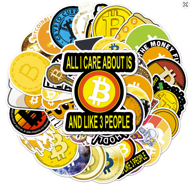 Bitcoin & Mining Sticker Pack (20 Stück) – Crypto Aufkleber Set für Laptop, Handy, Rucksack & mehr